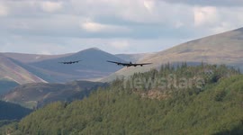 Lancaster Bombers historic flypast over the Lake District