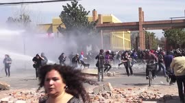 Human rights march descends into violence in Chile