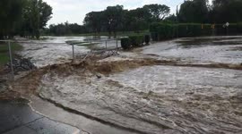 Major flooding at Victoria Country Club in Riverside California.