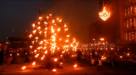 Fire Garden art installation at Battersea Power Station