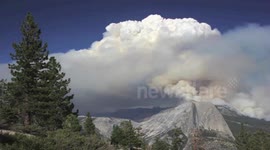 Timelapse of wildfire in Yosemite National Park