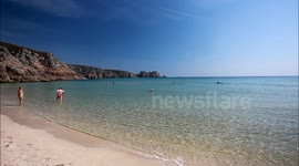 Cornish beachgoers enjoy Mediterranean conditions