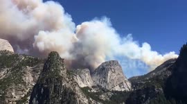 Wildfire in Yosemite National Park