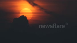 Sunset Before Aurora Storm