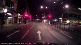 Car crashes into the back of London Taxi - Suspect Drink Driving