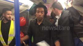 Pranksters turn London tube carriage into a nightclub