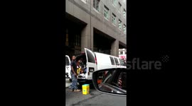 Man's impressive dance moves on NYC street