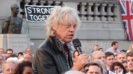 Bob Geldof and Eddie Izzard at pro-union rally in London