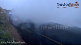 Flames spotted from steam train in Devon, UK