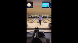 Bowling fail, chucked himself down the lane