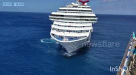 Carnival Conquest docking at Grand Turk Port