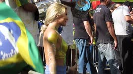 SAMBA DANCER does show during World Cup match