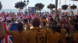 Australia 1-0 Peru: Socceroos' fans win pre-match sing-off ahead of kickoff!