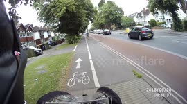 Bike beating road traffic, dodging tree canopies