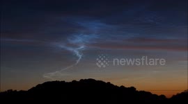 Time Lapse Of Beautiful Noctilucent Cloud Formations