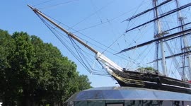 Port side of the Cutty Sark in Greenwich London by Jim Connor