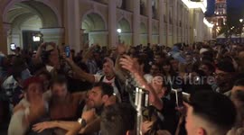 Argentinian fans celebrate in streets after late goal seals World Cup win over Nigeria