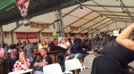 Pre-game crowd in Zagreb ahead of Croatia vs Iceland