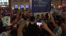 Argentinian Fans Celebrate 2/1 Victory Over Nigeria, Saint Petersburg’s Gostiny Dvor, World Cup 2018 Russia