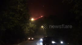 Motorists flee as ferocious moors fire threatens homes and mobile masts