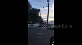 Large barge fire breaks out in South Seattle