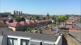 View on Sunny Sky and Streets London