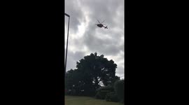 Blackfriars collision - helicopter arriving