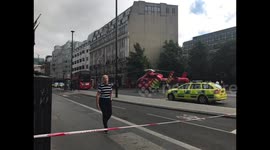 Blackfriars crash: Helicopter lands on central London street