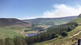 Saddleworth moors fires continue this afternoon
