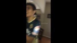 Mexican fan goes nuts celebrating South Korea World Cup win