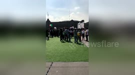 Locals form parade around lone Korean in Mexico after Germany defeat