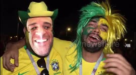 ‘Bye, bye, Germany’: Brazilian fans celebrate as their team advances and Germany bows out