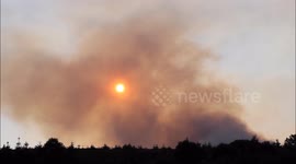 Gorse Fire Sunset Time Lapse