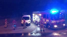 Firefighters patrol roads in Saddleworth as motorists flee fire