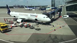 Germany World Cup Team Plan at Moscow airport.