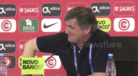 Portuguese team hold training and press conference ahead of round of 16