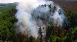 Massive Gorse Fire Rages On Glenshane For 2nd Day! - Aerial View