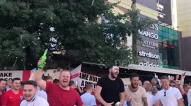 England fans in Kaliningrad sing “Vardy’s on fire”