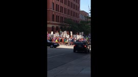 Demonstrators in Milwaukee protest Trump's immigration policy