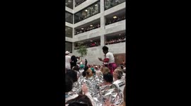 Hundreds of protesters gather at Senate office building to protest Trump immigration policy