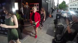 Former Atomic Kitten singer Kerry Katona departs Kris James' single launch party