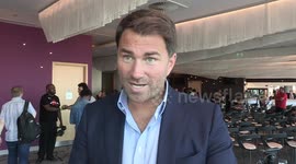 Eddie Hearn: AJ v Wilder could happen at Wembley in April
