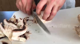 Chopping Mushrooms