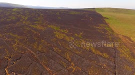Aftermath footage shows damage from gorse fire at N. Ireland’s Glenshane Pass