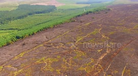 Drone footage shows extent of damage from gorse fire at Glenshane, N. Ireland