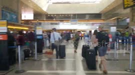 unattended bags lapd bomb squad with LAX airport police called in at tom bradley lax