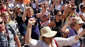 Protesters Chanting Shame to Trump Administration at Foley Square Rally