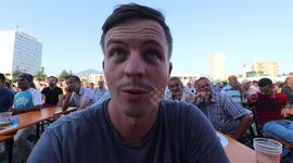 Fanzone Reaction to Russia beating Spain World Cup