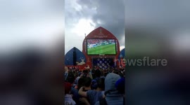Muscovites in fan zone celebrate keeper's match-winning penalty save