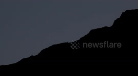 Planet Venus setting in western sky